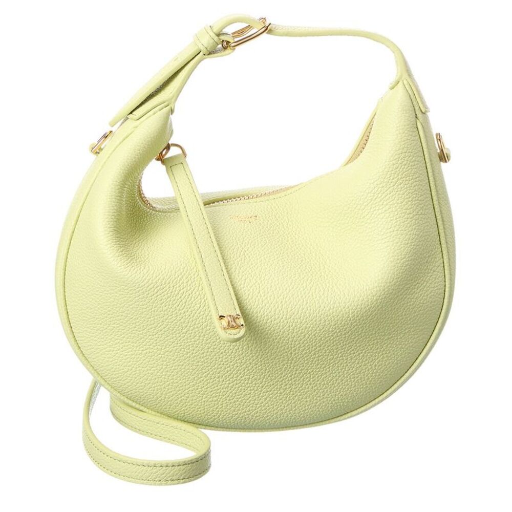 Celine Leather Hobo Bag, Green